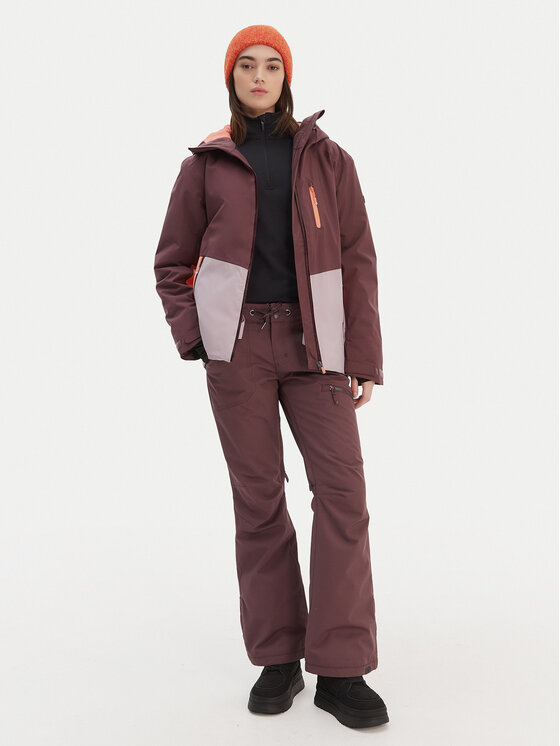 Roxy Roxy Lyžařská bunda Stormdash ERJTJ03520 Bordó Tailored Fit