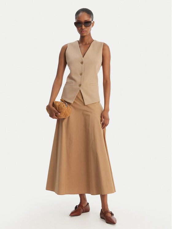 Weekend Max Mara Weekend Max Mara Trapézová sukňa Zattera 2615101042 Béžová Regular Fit