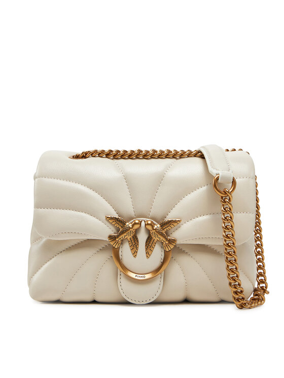 PINKO PINKO Ročna torba Love Puff Mini Cl AI 24-25 PLTT 100039 A1EX Écru