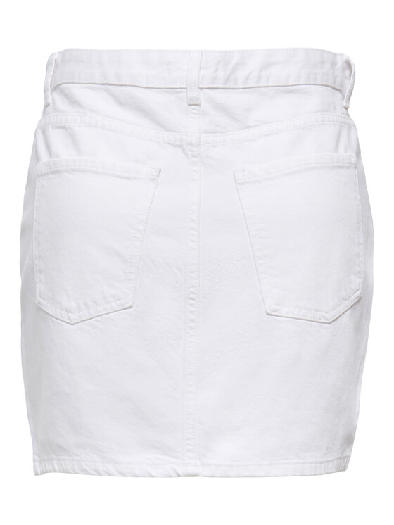ONLY ONLY Джинсова спідниця Stella 15339630 Білий Regular Fit