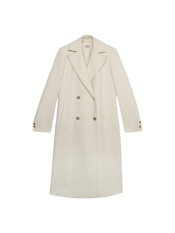 Oltre Oltre Cappotto 0079R000474N011 Bianco Baggy Fit