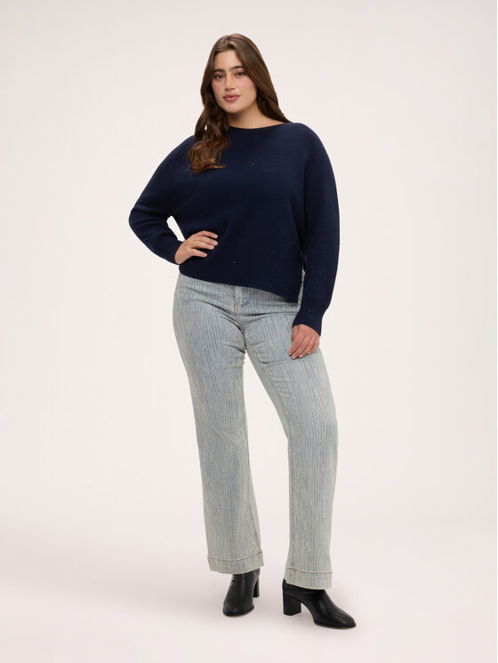 Fiorella Rubino Fiorella Rubino Sweter M385E002442N034 Niebieski Regular Fit