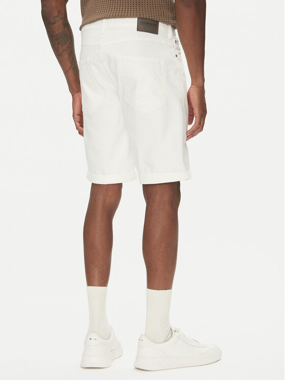 Lindbergh Lindbergh Дънкови шорти 30-550002WHI Бял Regular Fit