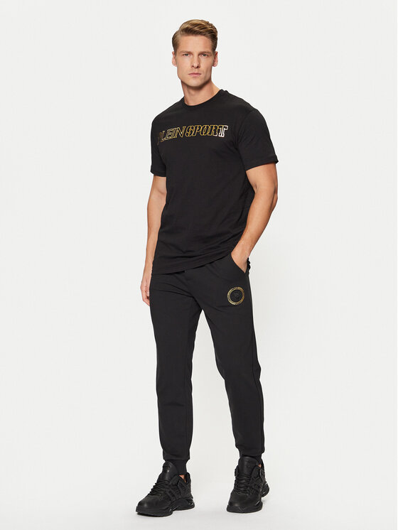 Plein Sport Plein Sport Spodnie dresowe AADC MJT2458 STE001N Czarny Regular Fit