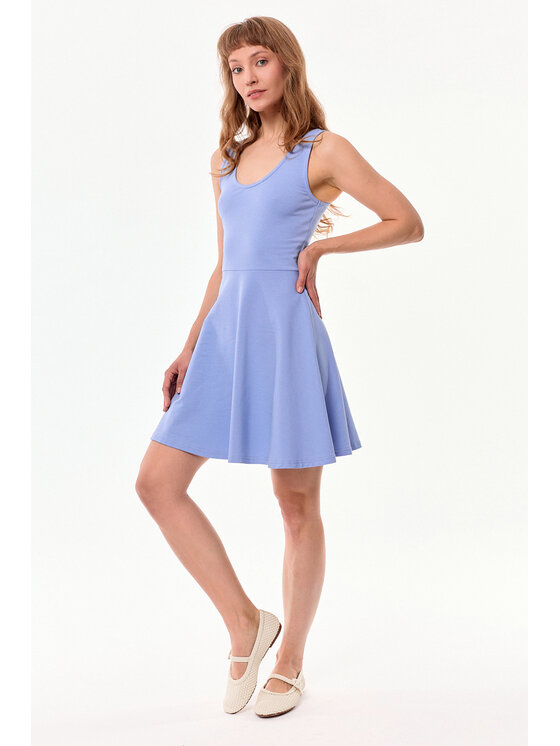 MANDRAGORA MANDRAGORA Sukienka letnia Stacy Niebieski A-Line Fit