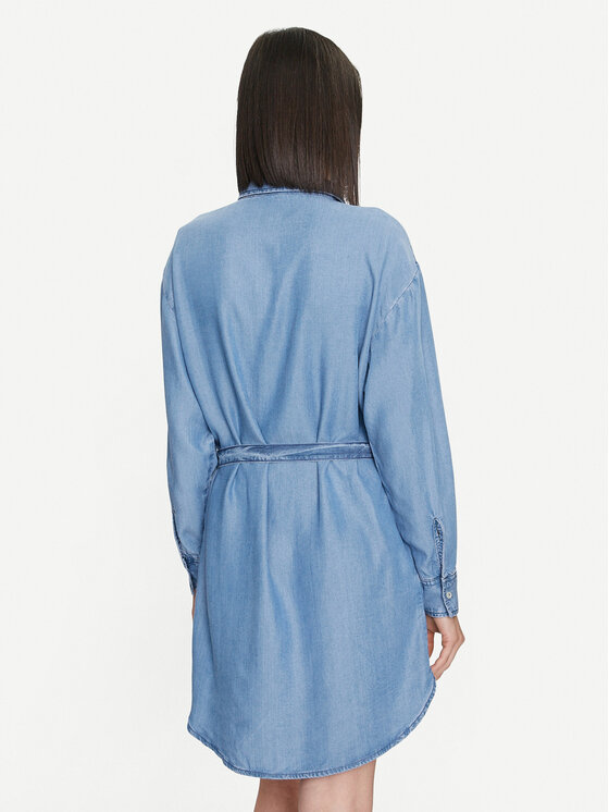 United Colors Of Benetton United Colors Of Benetton Сукня-сорочка 4KHNDV085 Голубий Regular Fit