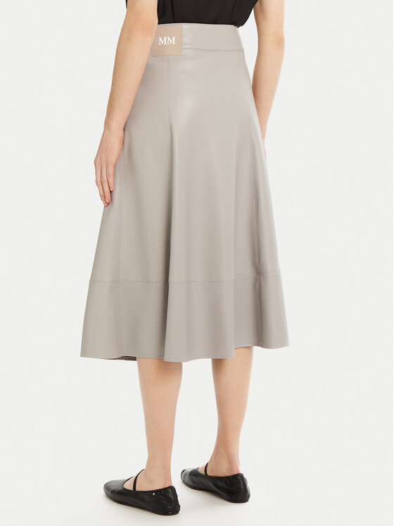 Max Mara Leisure Max Mara Leisure Spódnica z imitacji skóry Marzia 2516771027 Szary Regular Fit