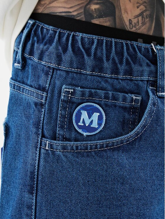 MyStars MyStars Szorty jeansowe Krótkie Spodenki Jeansowe Męskie Niebieskie MyStars Blue Basic 33 Niebieski Loose Fit