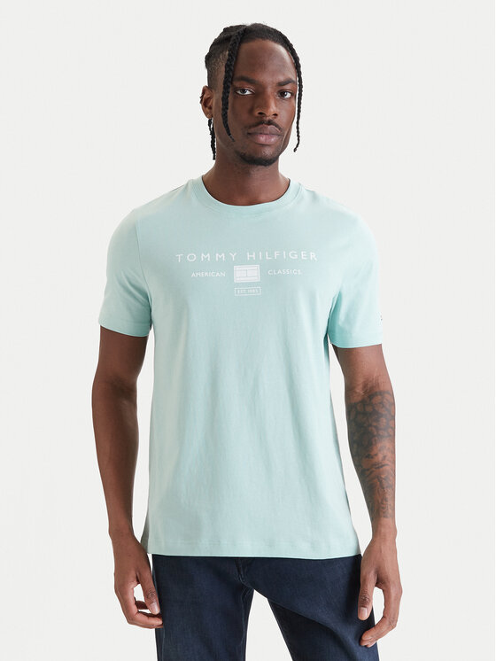 Tommy Hilfiger Tommy Hilfiger T-Shirt Brand Love MW0MW42365 Πράσινο Regular Fit