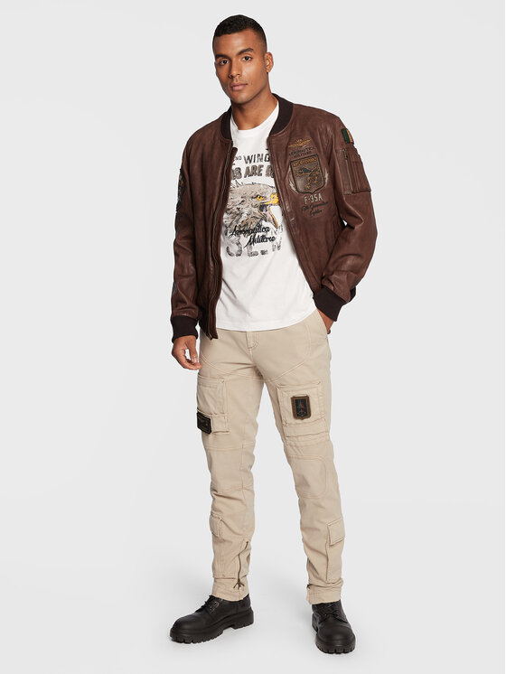 Aeronautica Militare Aeronautica Militare Pantaloni di tessuto 222PA939CT83 Beige Regular Fit