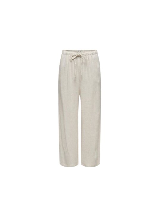 ONLY Pantaloni da donna onlsiesta pull up linen Beige Regular Fit, taglia : XL