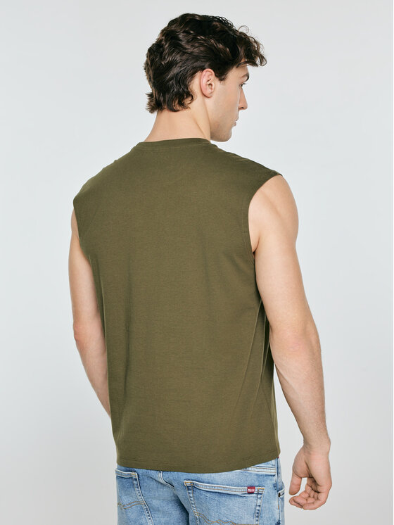 BIG STAR BIG STAR Tank top IRRER Zielony Comfort Fit