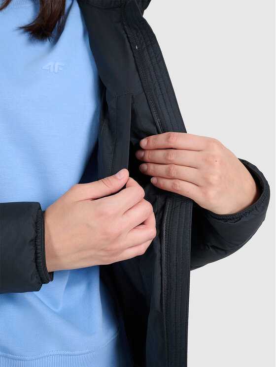 4F 4F Kurtka puchowa NATURAL (DOWN) WARMTH Czarny Regular Fit