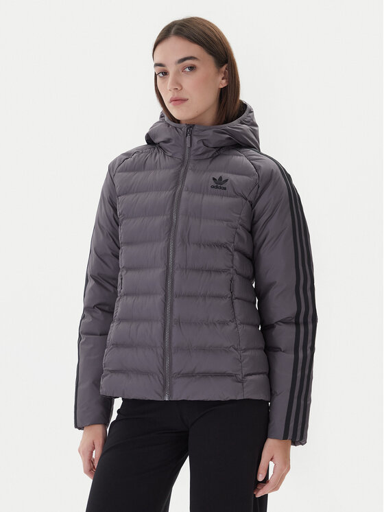 adidas adidas Преходно яке adicolor JX2938 Сив Slim Fit