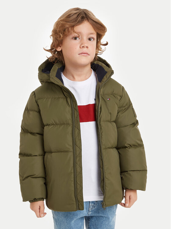 Tommy Hilfiger Tommy Hilfiger Geacă de iarnă Essential KB0KB08341 Verde Regular Fit