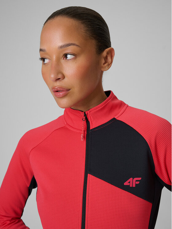 4F 4F Bluza TREKKING Czarny Slim Fit