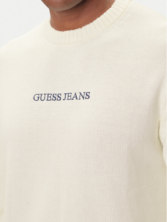 Guess Jeans Guess Jeans Svetr 168473 Bílá Classic Fit