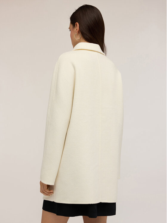 Motivi Motivi Cappotto 0076W100113N011 Bianco Regular Fit