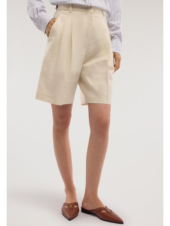 Trussardi Trussardi Szorty materiałowe P268A002348N002 Kremowy Regular Fit