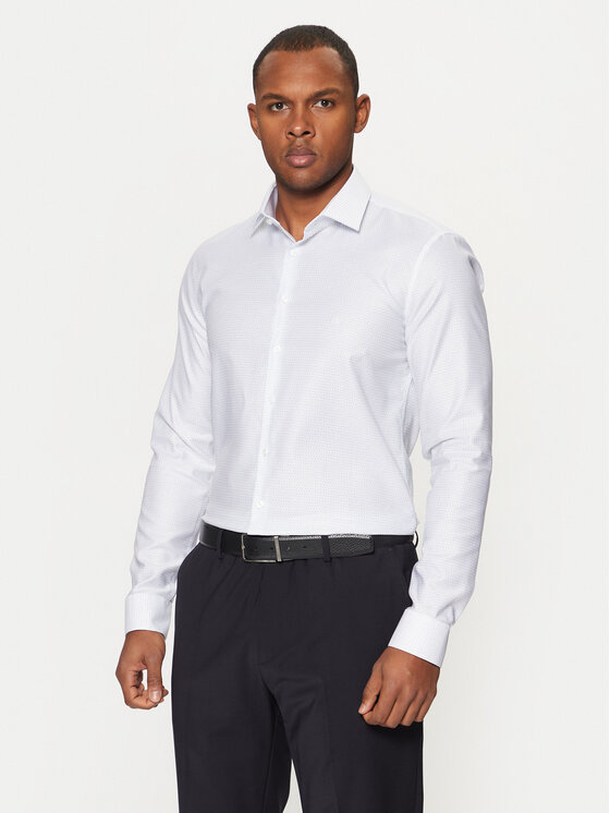 Calvin Klein Košeľa K10K113855 Biela Slim Fit