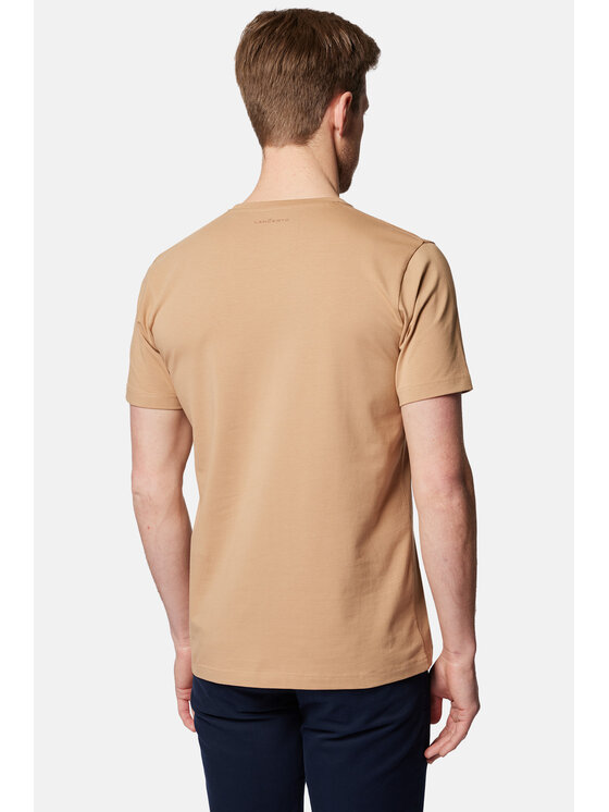 Lancerto Lancerto T-Shirt Jeffrey TS073124000038 Beżowy Regular Fit