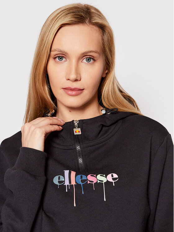 Ellesse Ellesse Džemperis ar kapuci Toma SGM11090 Melns Relaxed Fit