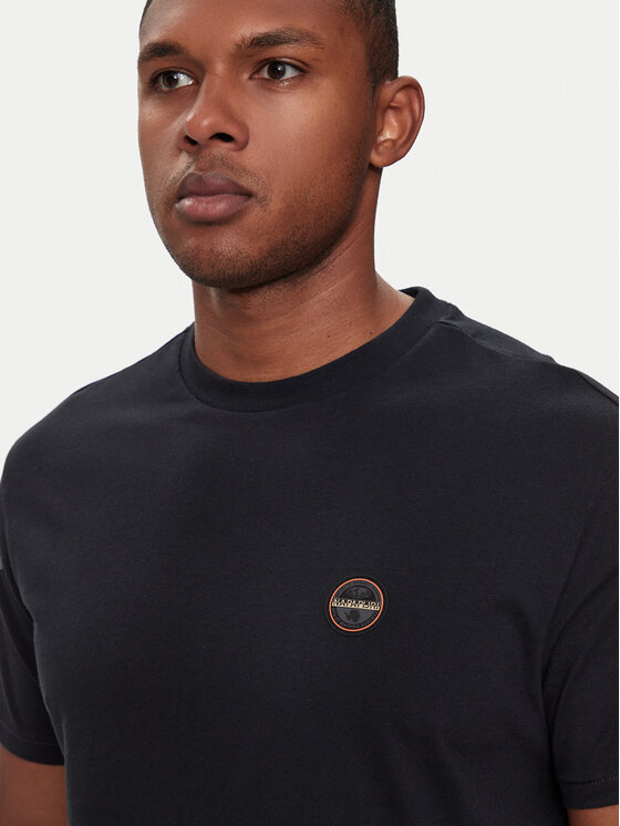 Napapijri Napapijri T-krekls S-Badge NP0A4I3N Melns Regular Fit