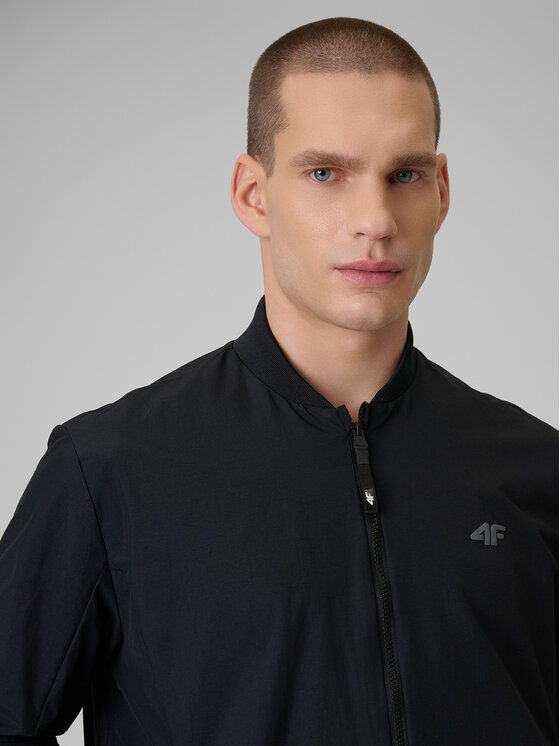 4F 4F Kurtka przejściowa MIDSHOP TEXTILE Czarny Regular Fit