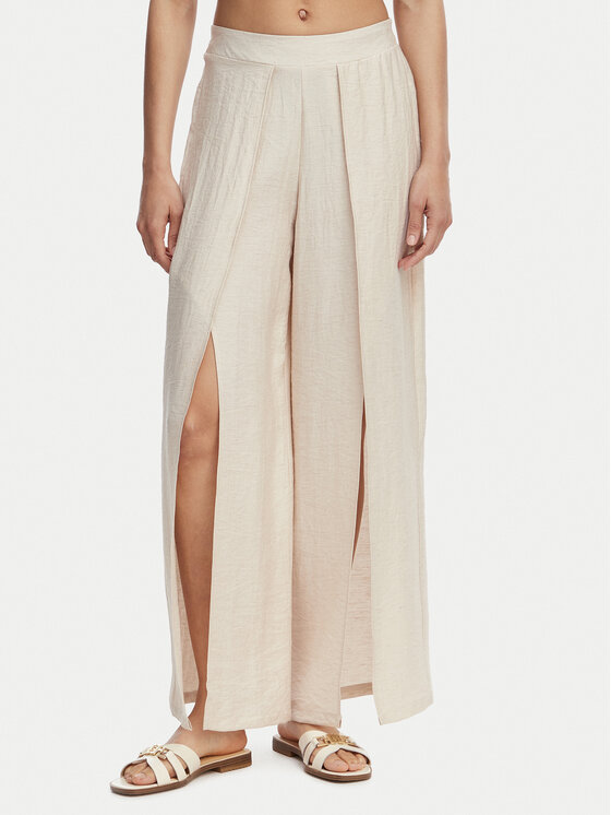 Ysabel Mora Ysabel Mora Παντελόνι υφασμάτινο 86272 Ανοιχτό μπεζ Wide Leg