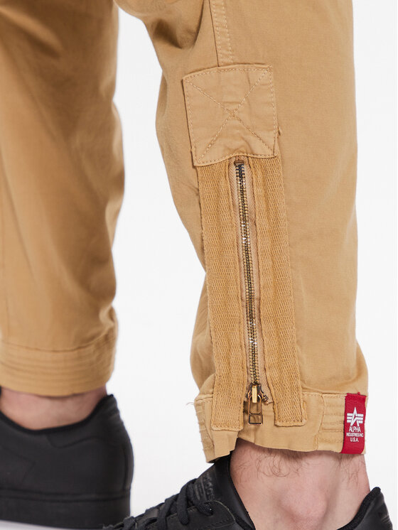 Alpha Industries Alpha Industries Bavlnené nohavice Task Force 106203 Béžová Tapered Fit