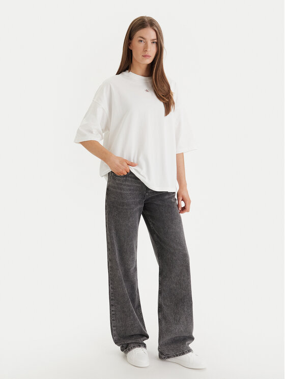 Calvin Klein Jeans Calvin Klein Jeans Tricou LV047D204G Alb Oversize