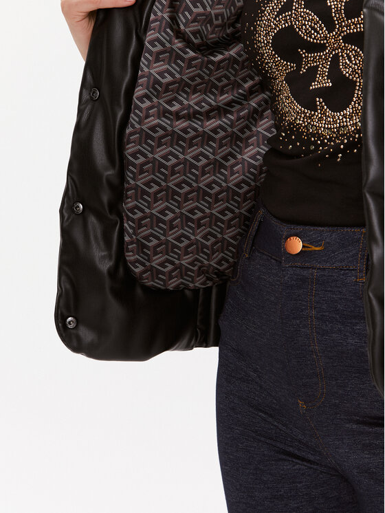 Guess Guess Télikabát Ivana W3BL12 WFSP0 Fekete Regular Fit
