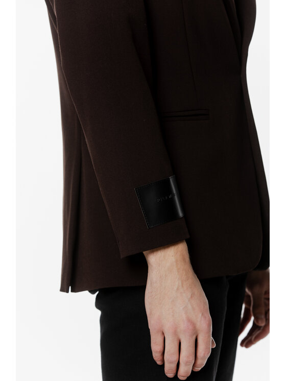 Pilawski Pilawski Marynarka MARYNARKA BRĄZOWA MĘSKA Brązowy Slim Fit