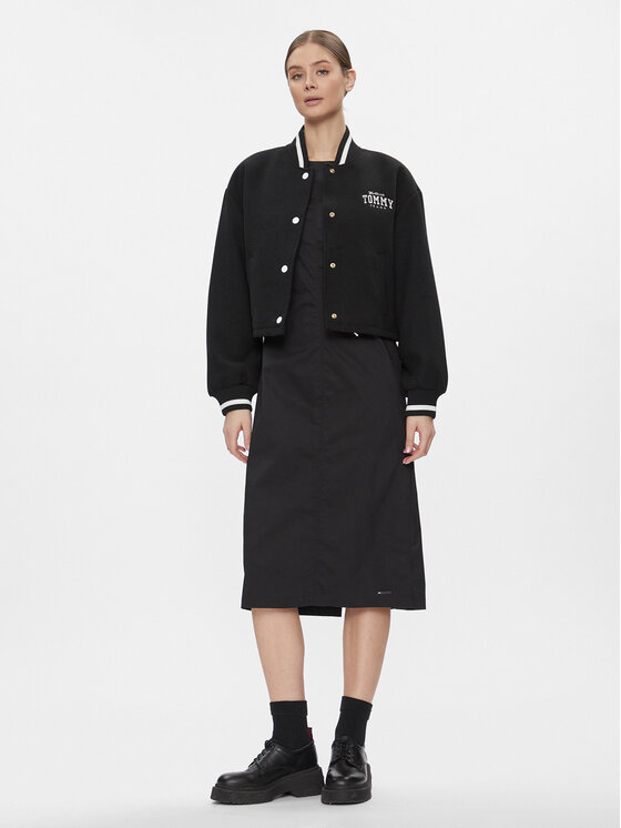 Tommy Jeans Tommy Jeans Яке бомбър Varsity DW0DW17236 Черен Relaxed Fit