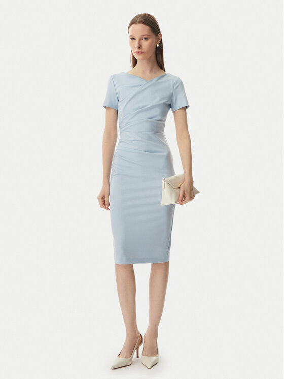 Rinascimento Rinascimento Cocktail obleka CFC0129420003 Modra Slim Fit