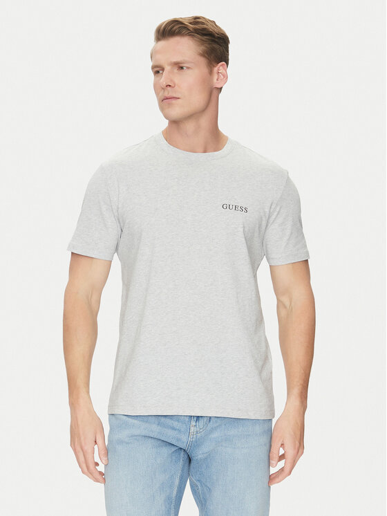 Guess Tricou U4BM03 KCAM1 Gri Regular Fit