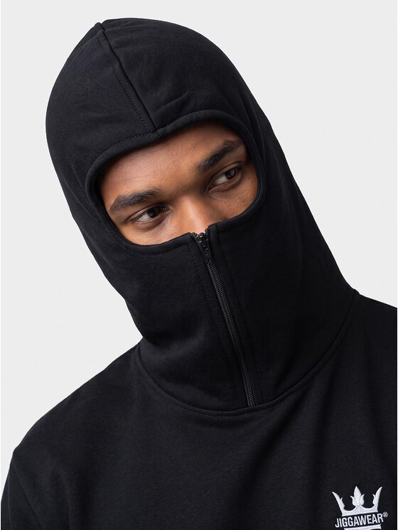 Jigga Wear Jigga Wear Bluza MASKA DRILL NINJA 132703 Czarny Regular Fit