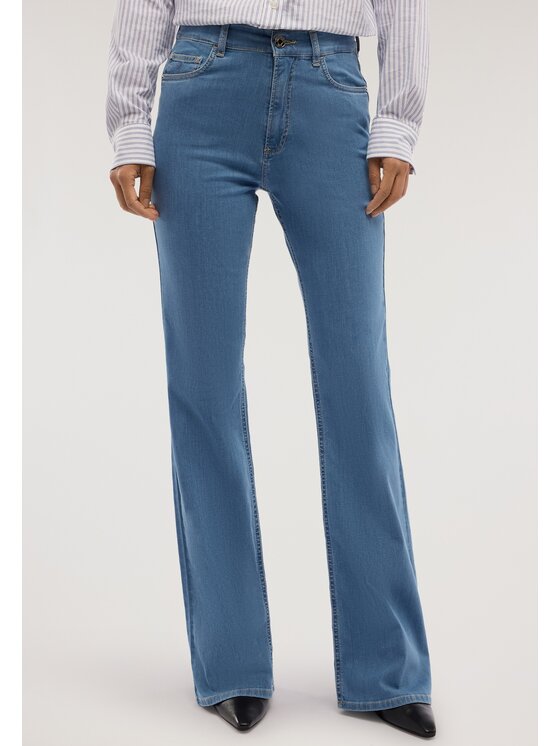 Trussardi Trussardi Jeansy P4419200364N0DF Turkusowy Flare Fit