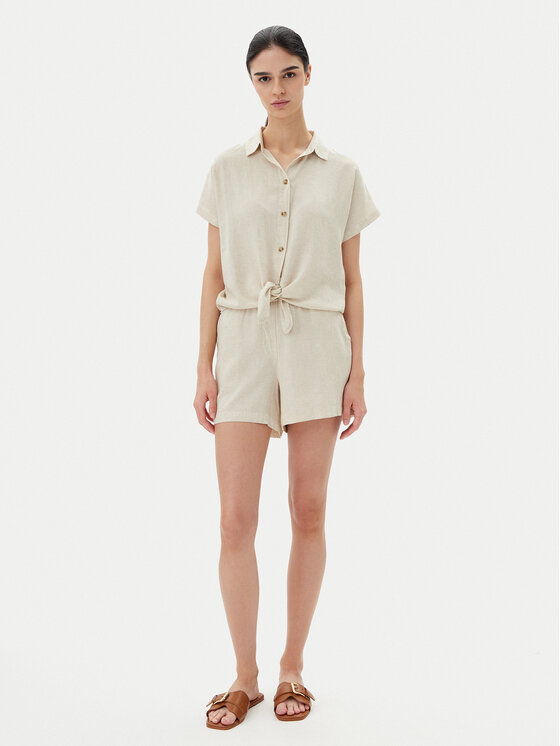 Vero Moda Vero Moda Medžiaginiai šortai Thea 10333804 Smėlio Loose Fit