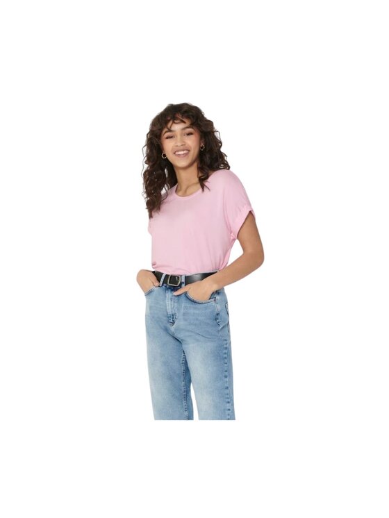 ONLY ONLY T-shirt ONLMOSTER SS NECK TOP Rosa Regular Fit