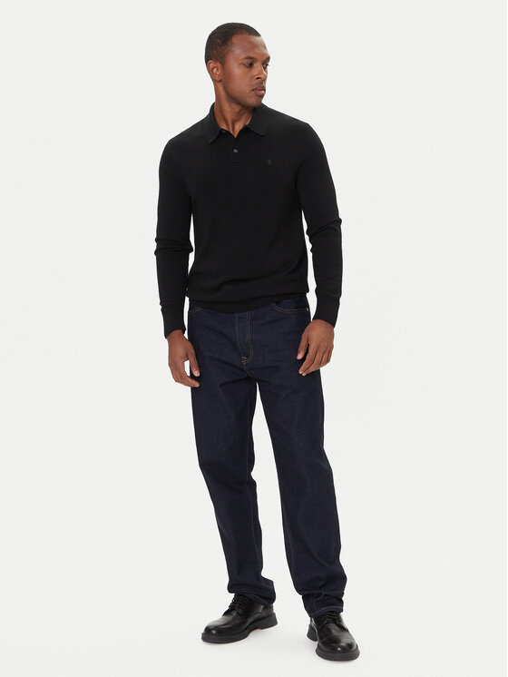 Calvin Klein Calvin Klein Поло LV04LD319G Чорний Regular Fit