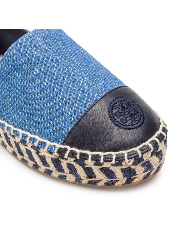 Tory Burch Espadrillas Color Block Platform Espadrille 56477 Blu scuro Modivo