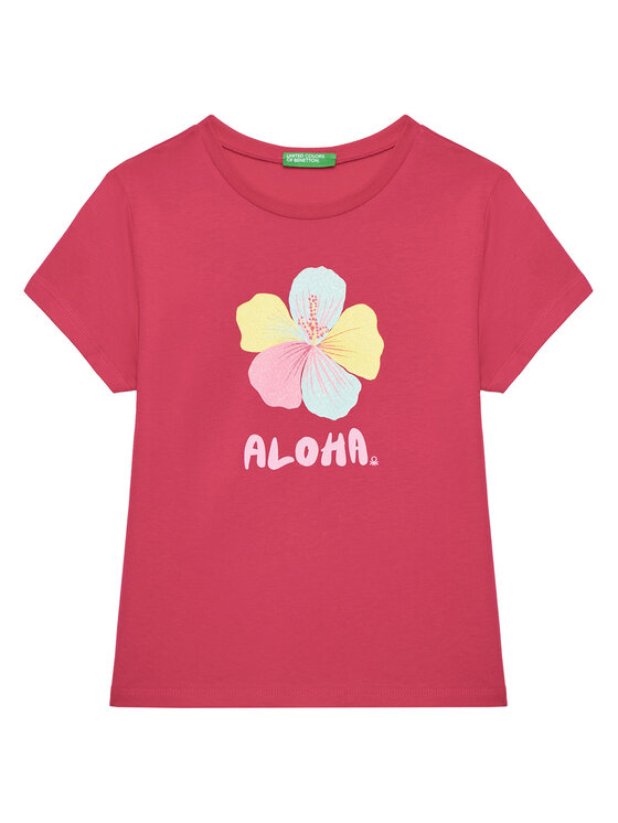 United Colors Of Benetton T-Shirt 3I1XG10JJ Różowy Regular Fit