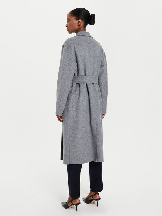BOSS Boss Palton de lână Clibari 50521160 Gri Regular Fit