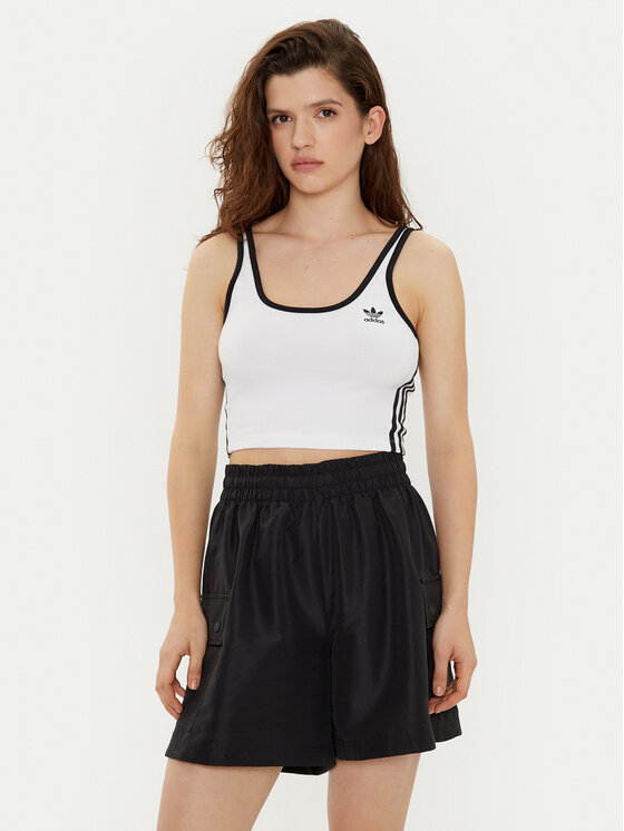 adidas adidas Top adicolor 3-Stripes JD4613 Alb Slim Fit