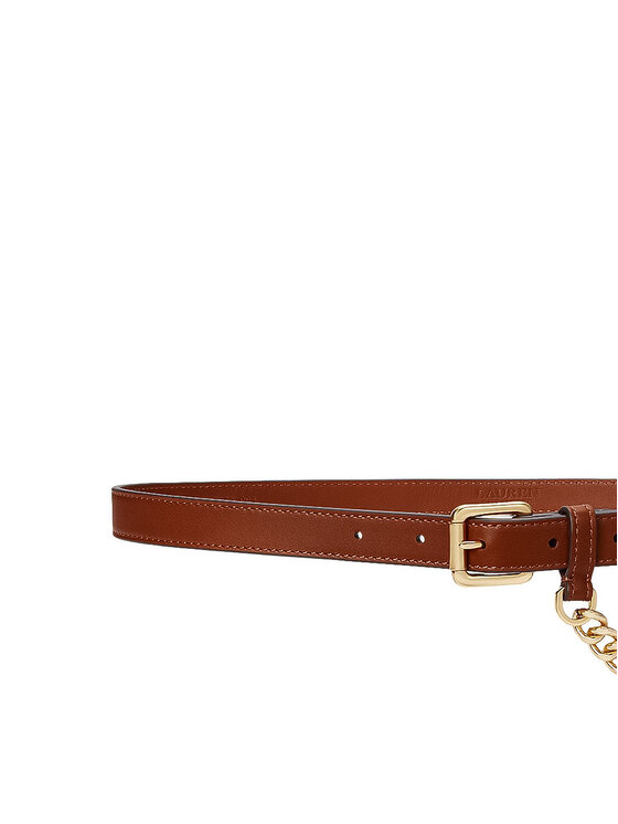 LAUREN RALPH LAUREN LAUREN RALPH LAUREN Damengürtel Logo-Chain Leather Skinny Belt 412968767001 Braun