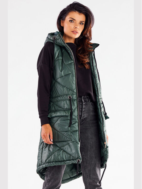 Awama Awama Bezrękawnik A543 Zielony Basic Fit