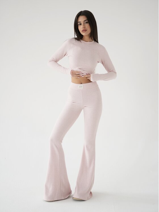 MissDenim MissDenim Longsleeve Cozy Różowy Second Skin Fit