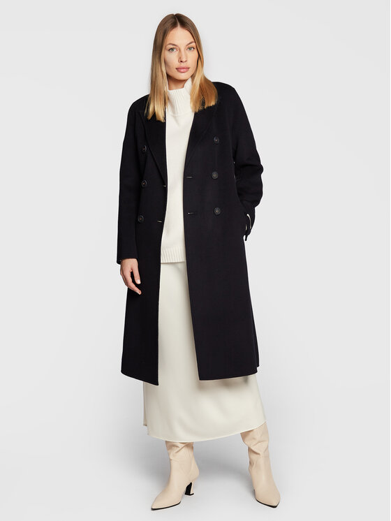 Marella Marella Wollmantel Offerta 30160128 Dunkelblau Regular Fit