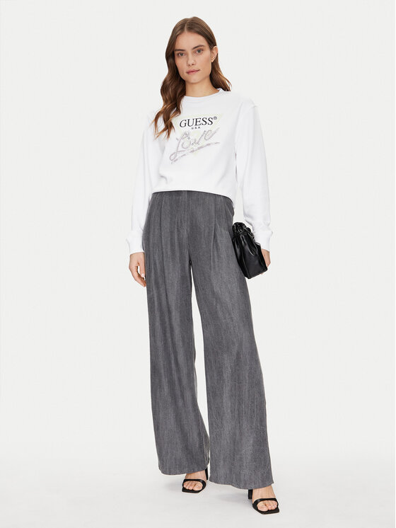 Guess Guess Bluza W5GQ05 KB683 Biały Reglan Fit